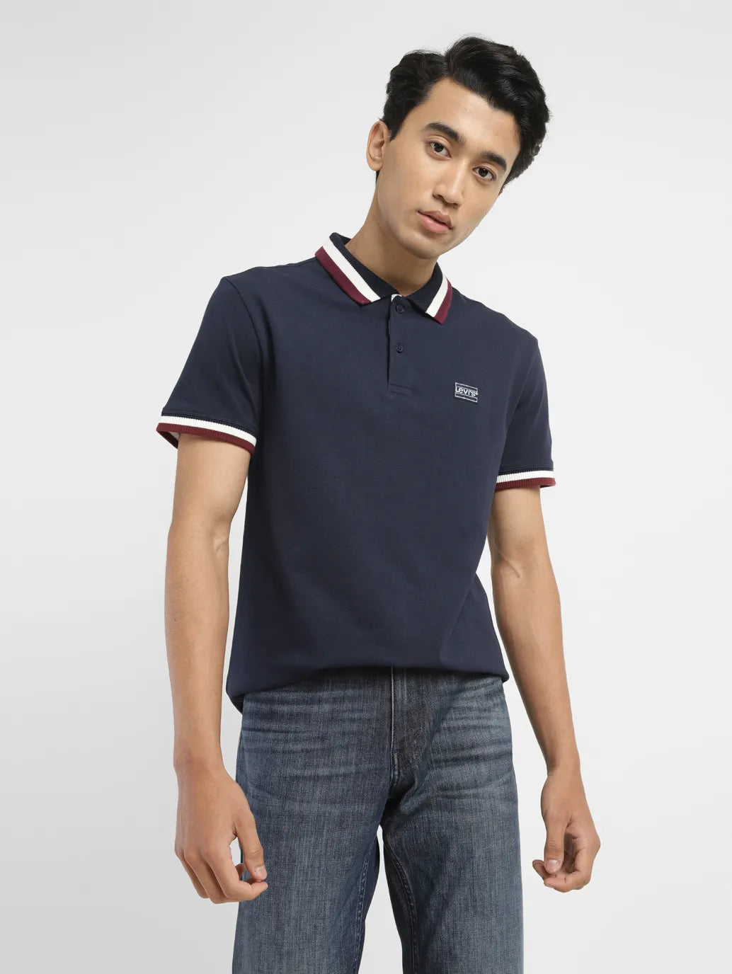 Men's Solid Slim Fit Polo T-shirt