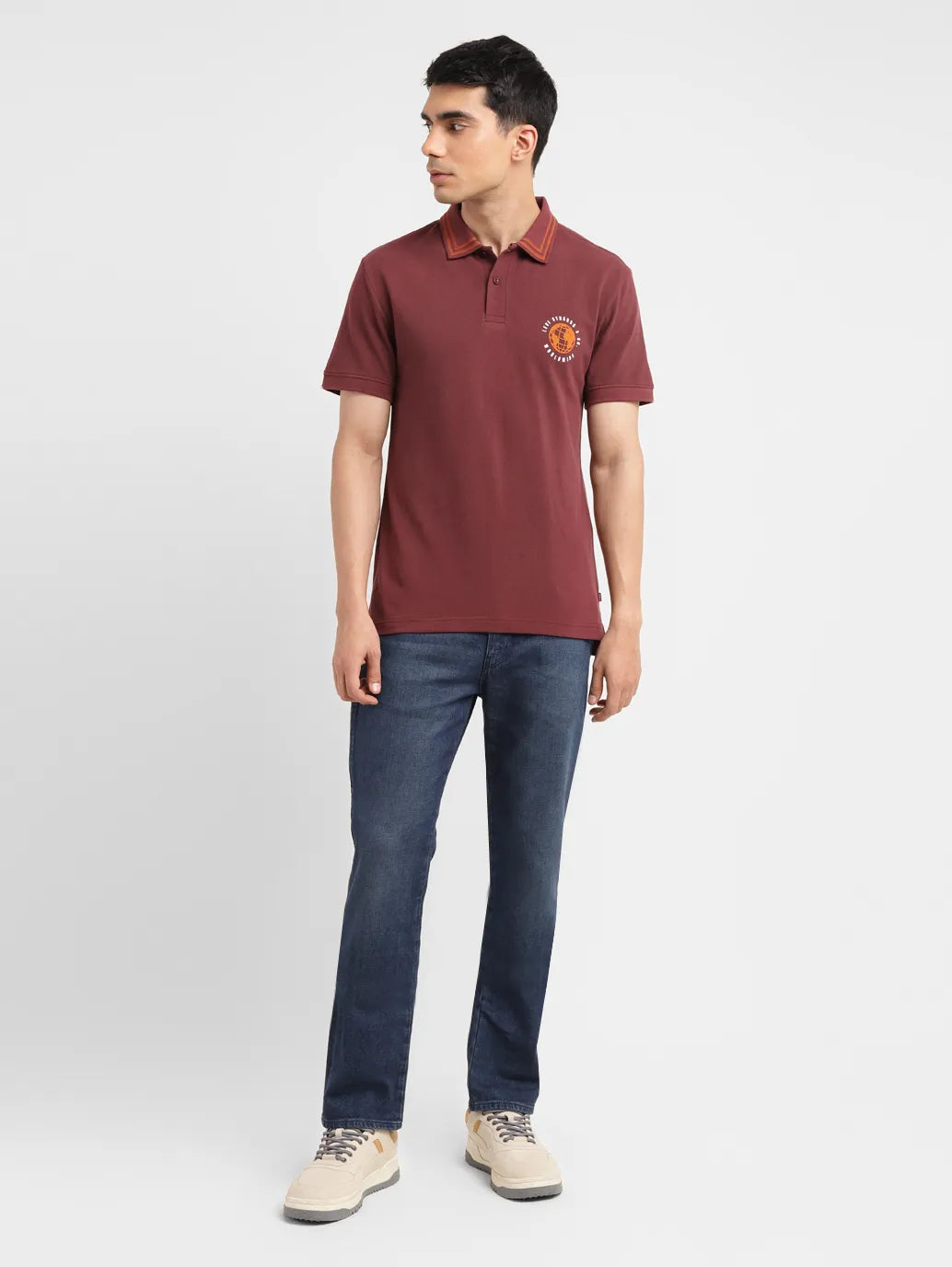 Men's Solid Slim Fit Polo T-shirt