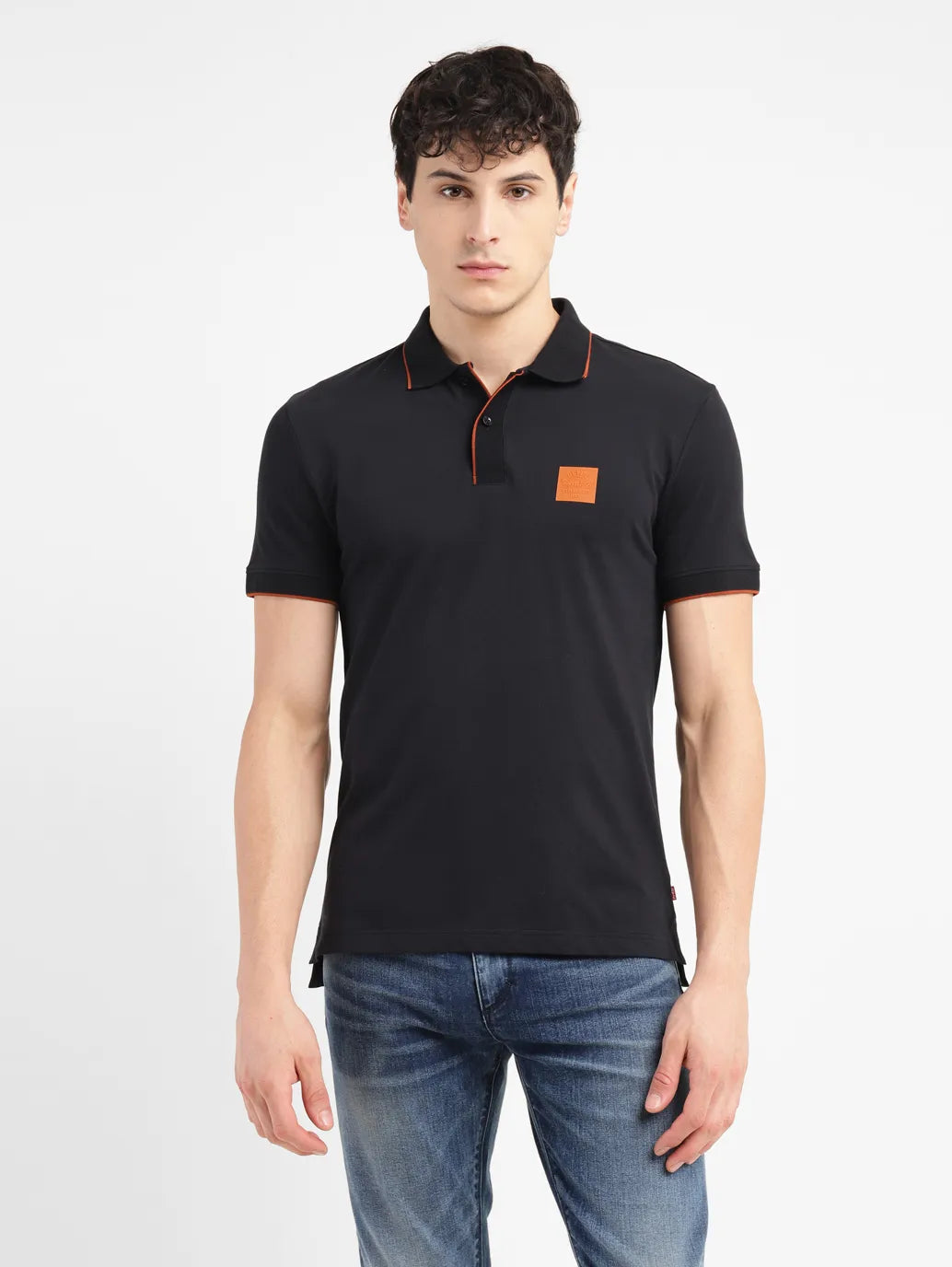 Men's Solid Slim Fit Polo T-shirt