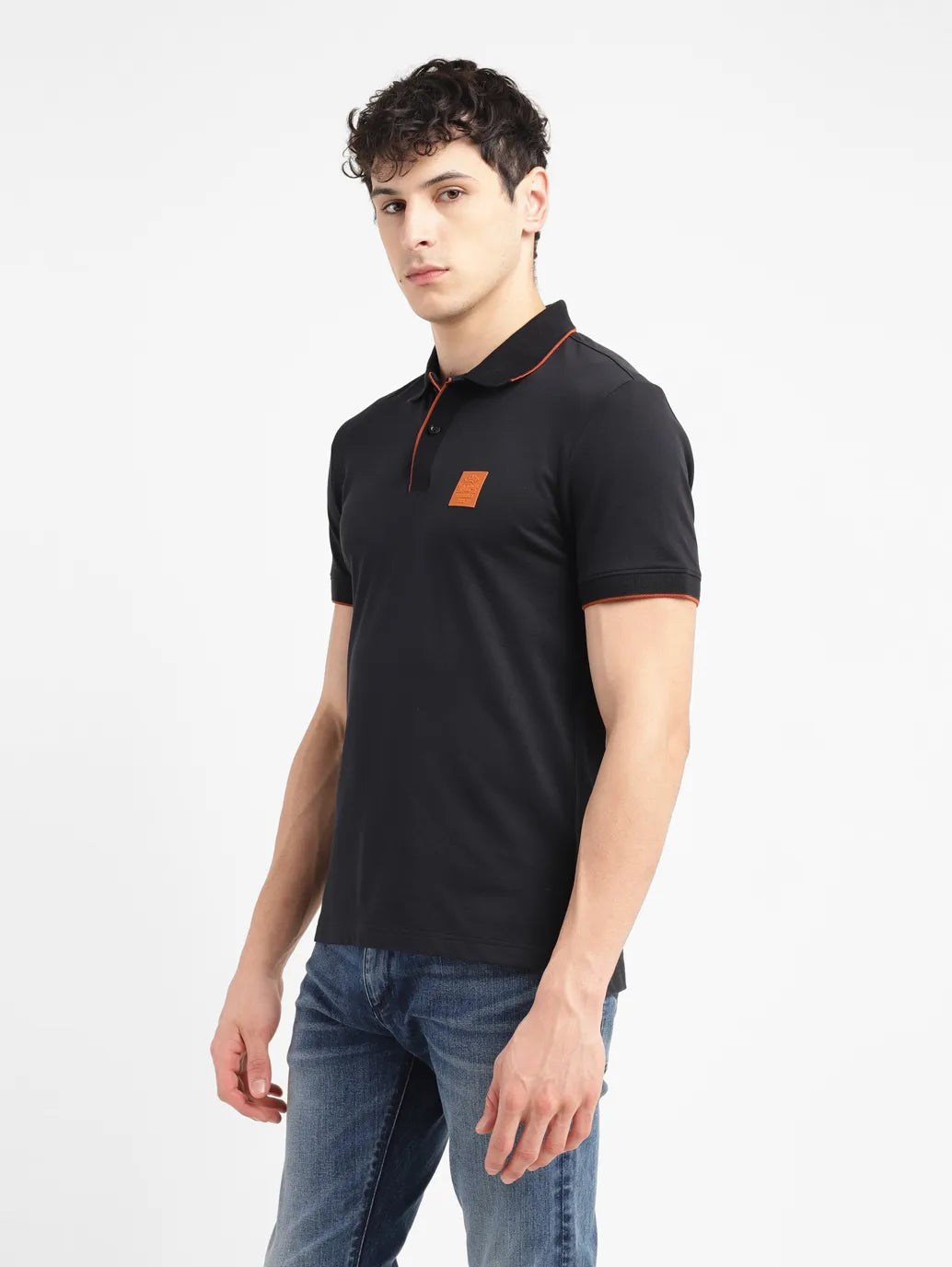 Men's Solid Slim Fit Polo T-shirt