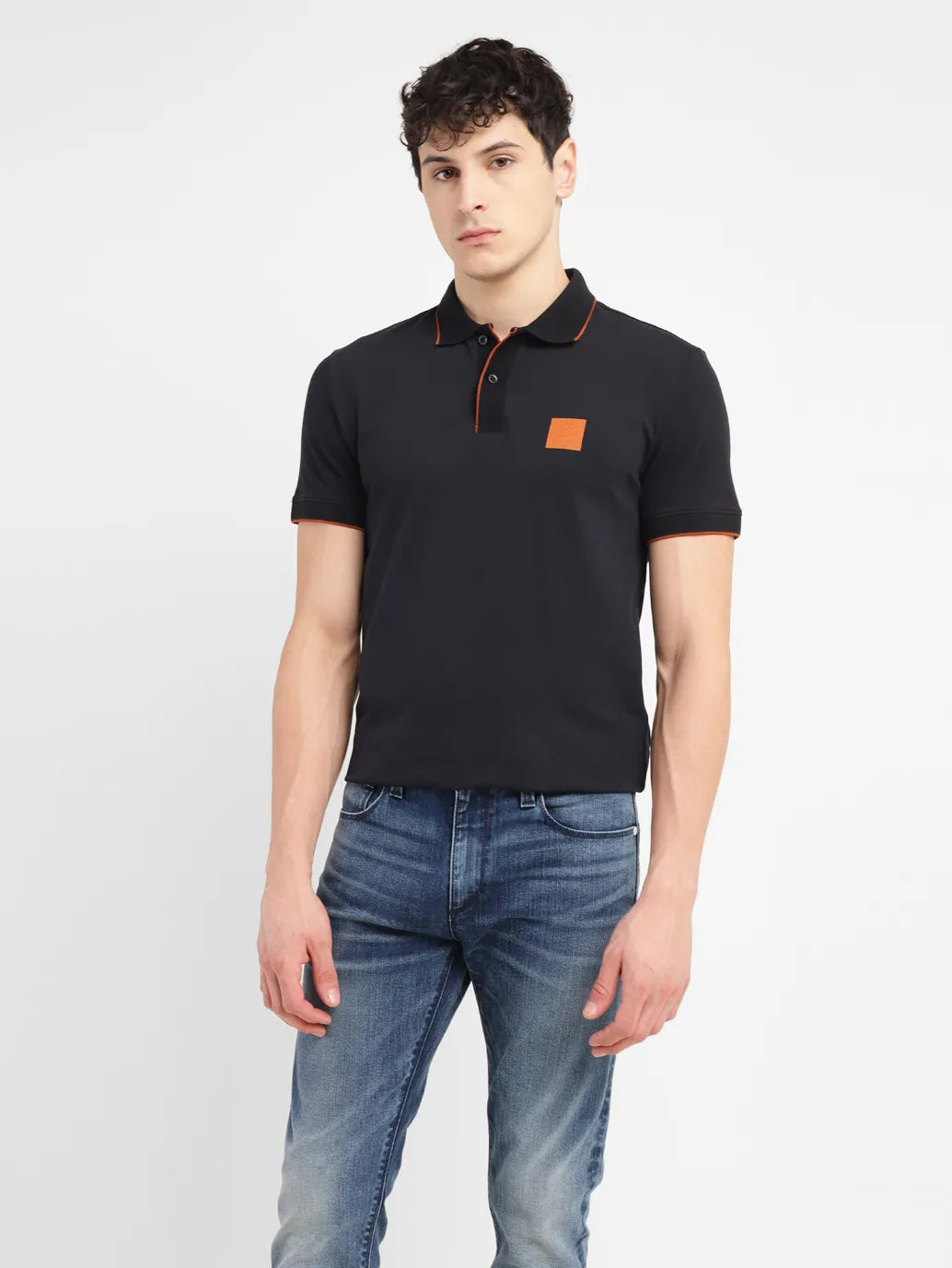 Men's Solid Slim Fit Polo T-shirt