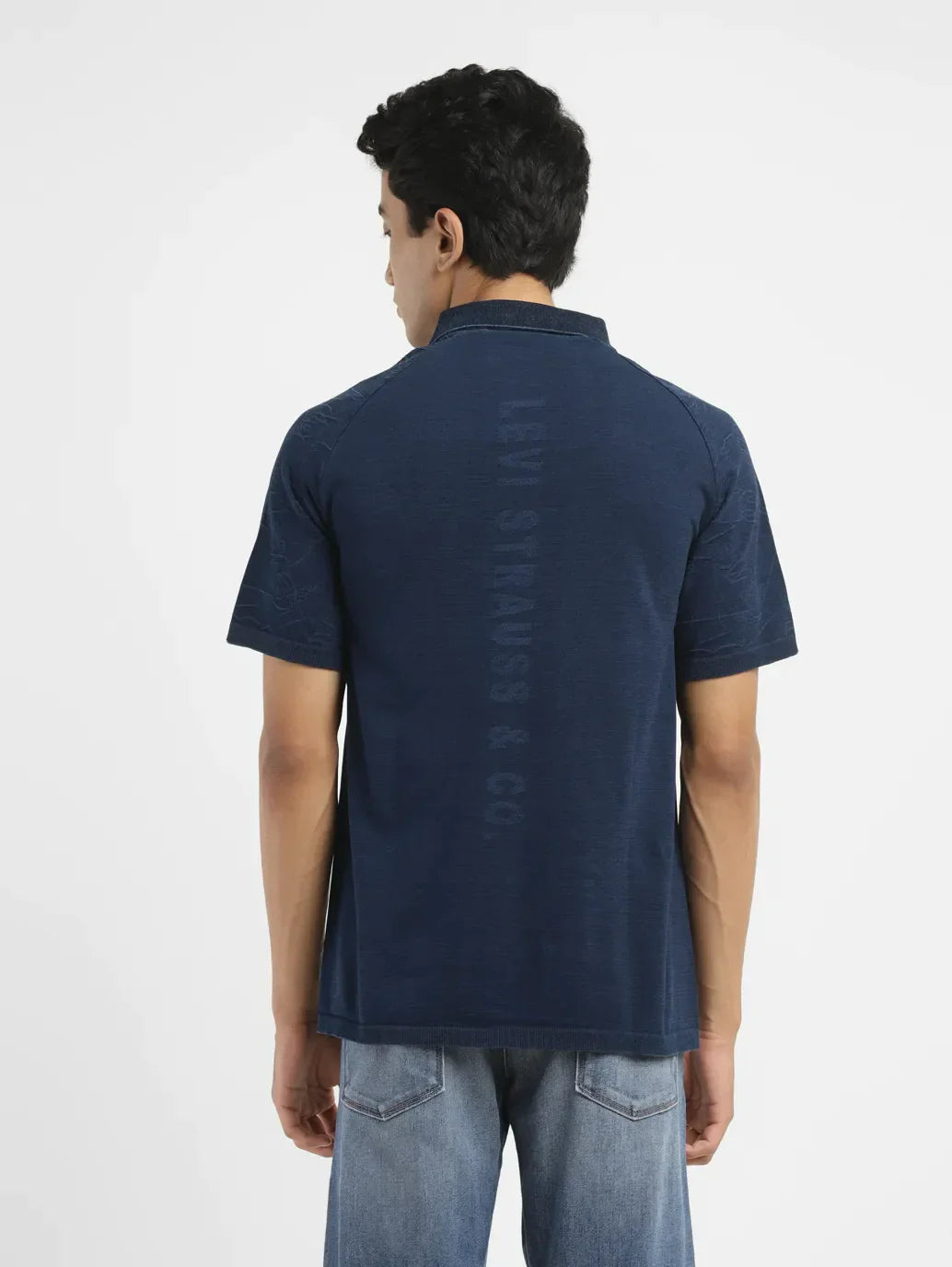 Men's Brand Logo Slim Fit Polo T-shirt