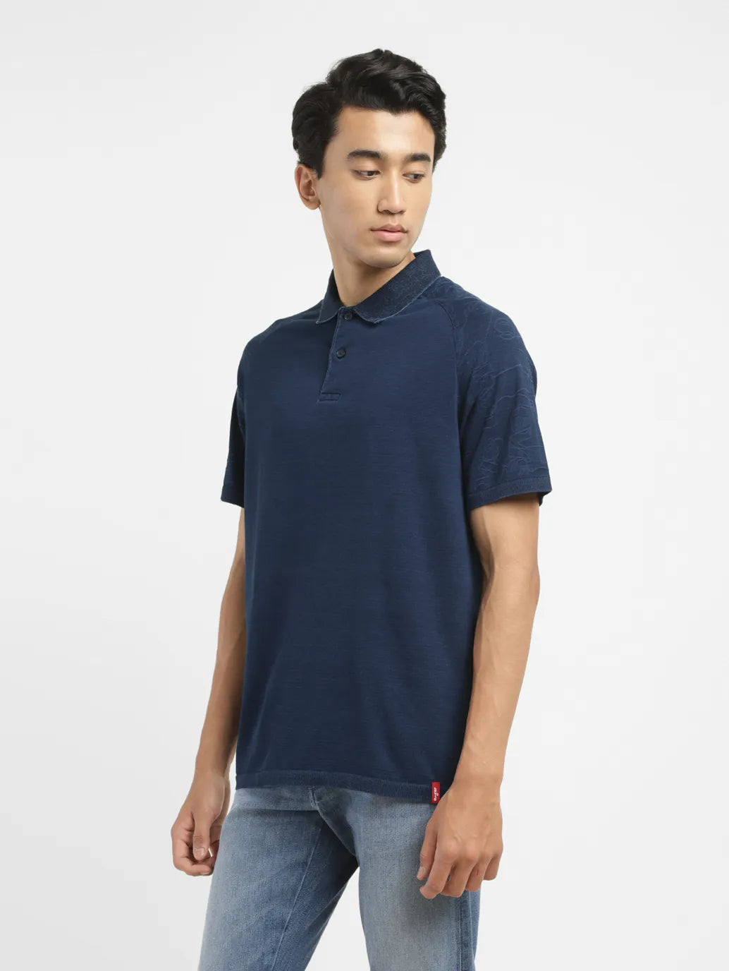 Men's Brand Logo Slim Fit Polo T-shirt