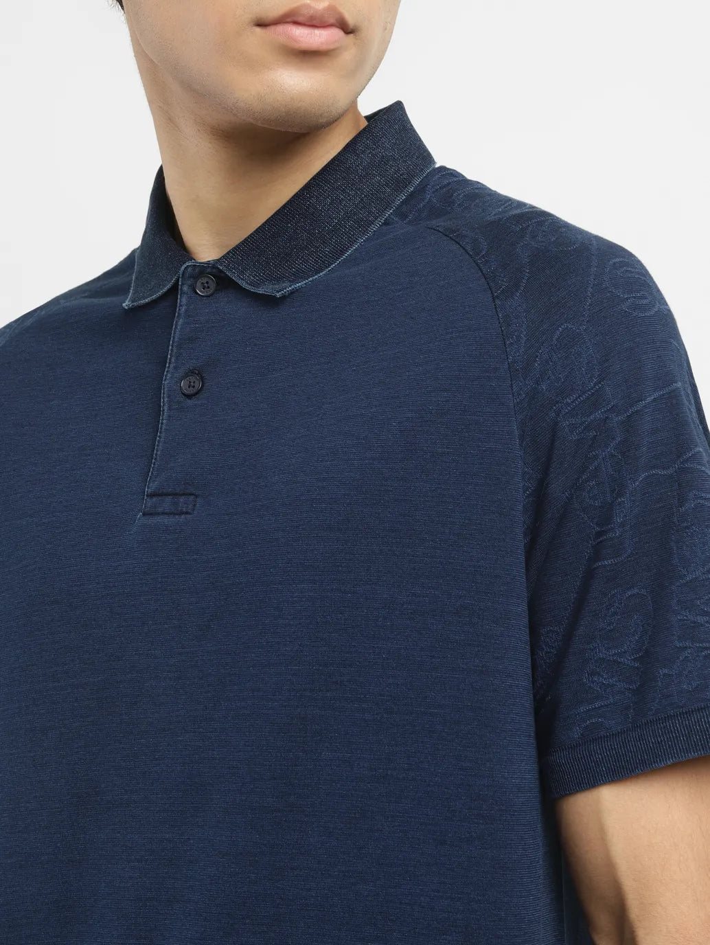 Men's Brand Logo Slim Fit Polo T-shirt