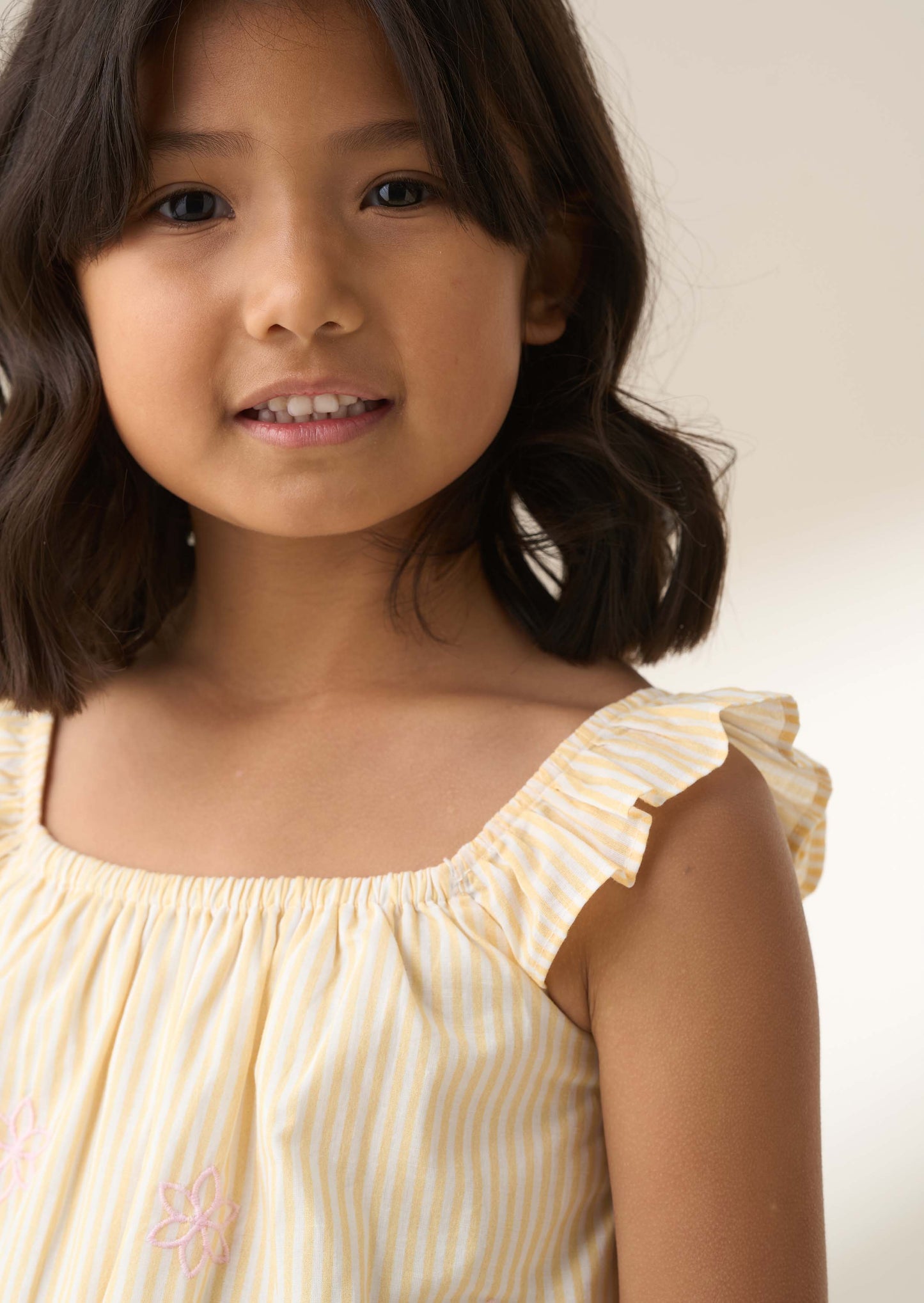 Alba Yellow Broderie PJ Set Yellow