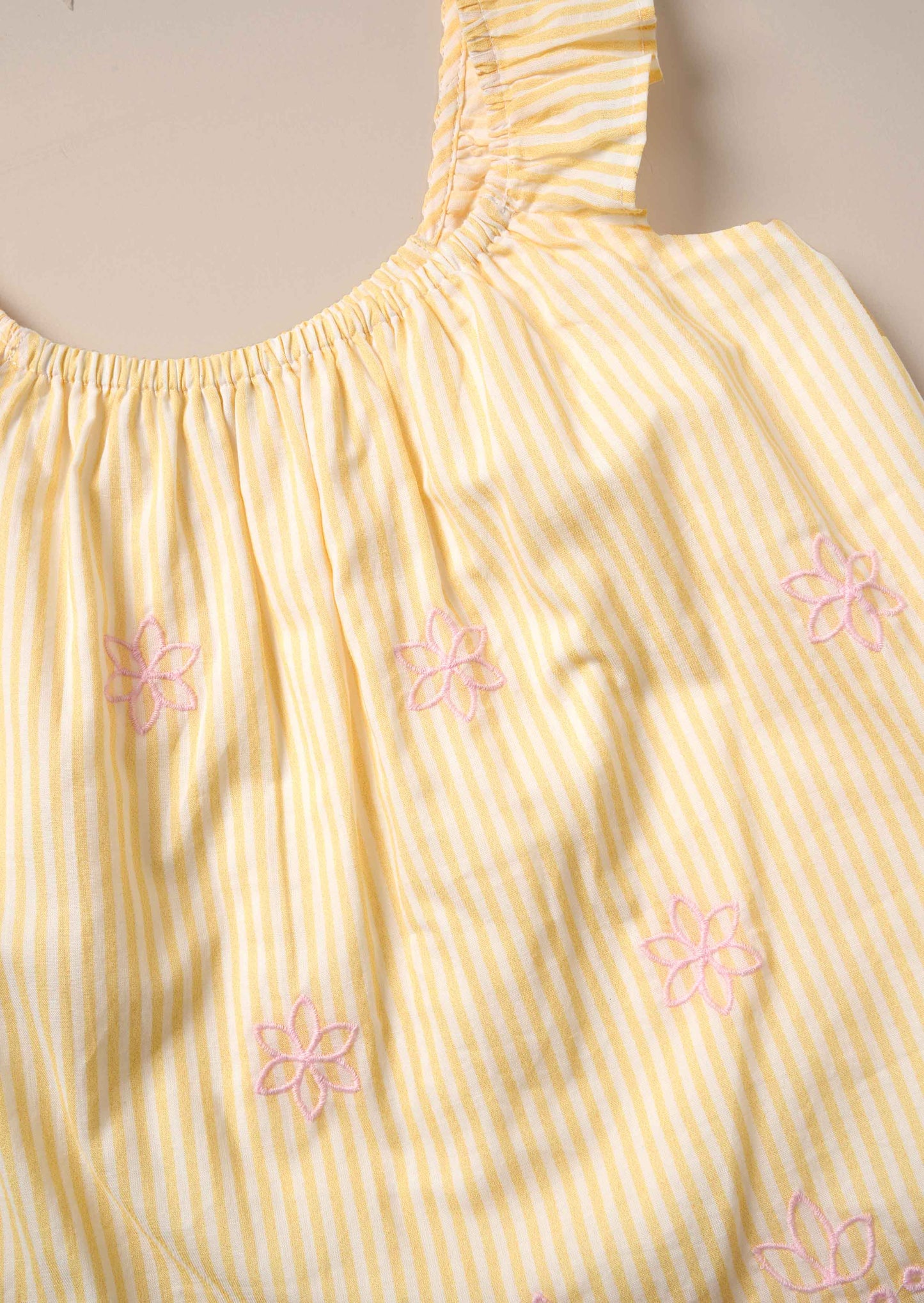 Alba Yellow Broderie PJ Set Yellow