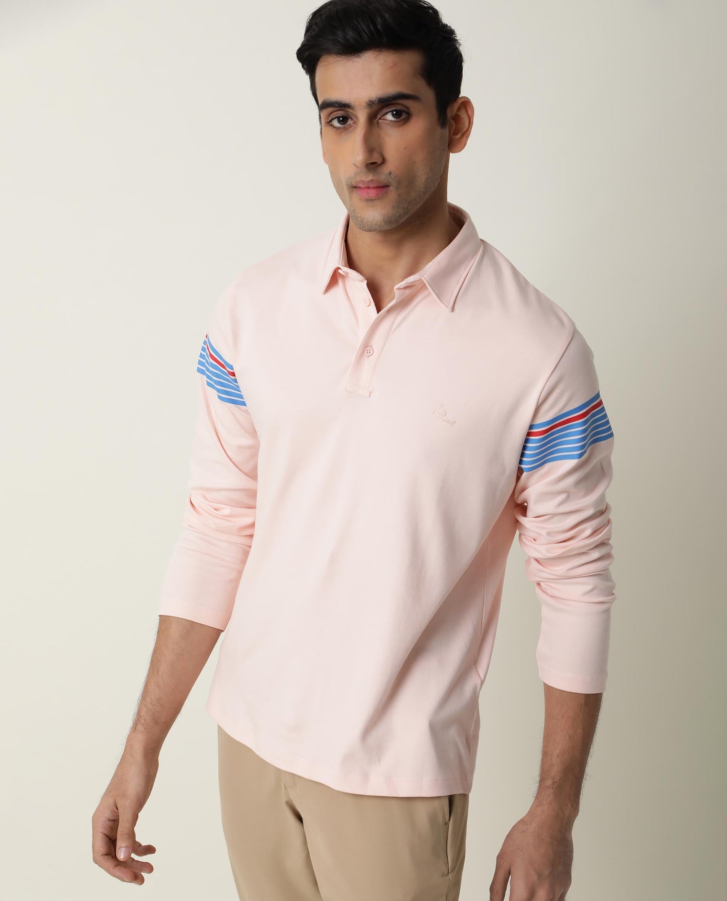 RARE RABBIT MENS LEON PINK POLO COTTON FABRIC SLIM FIT COLLAR COLLAR Short Sleeve