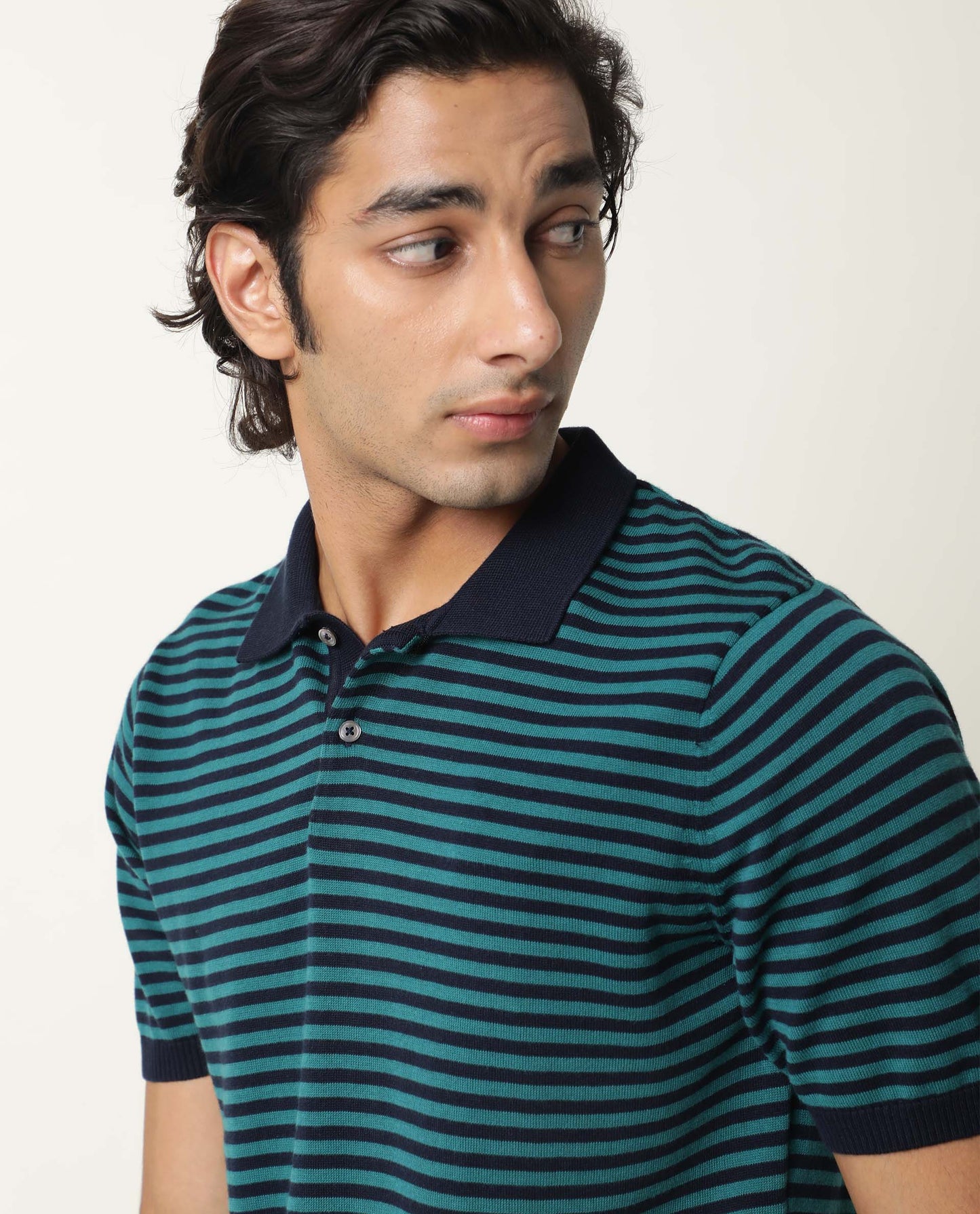 Rare Rabbit Rizon Primary Green Cotton Fabric Short Sleeve Collar Slim Fit Polo T-Shirt