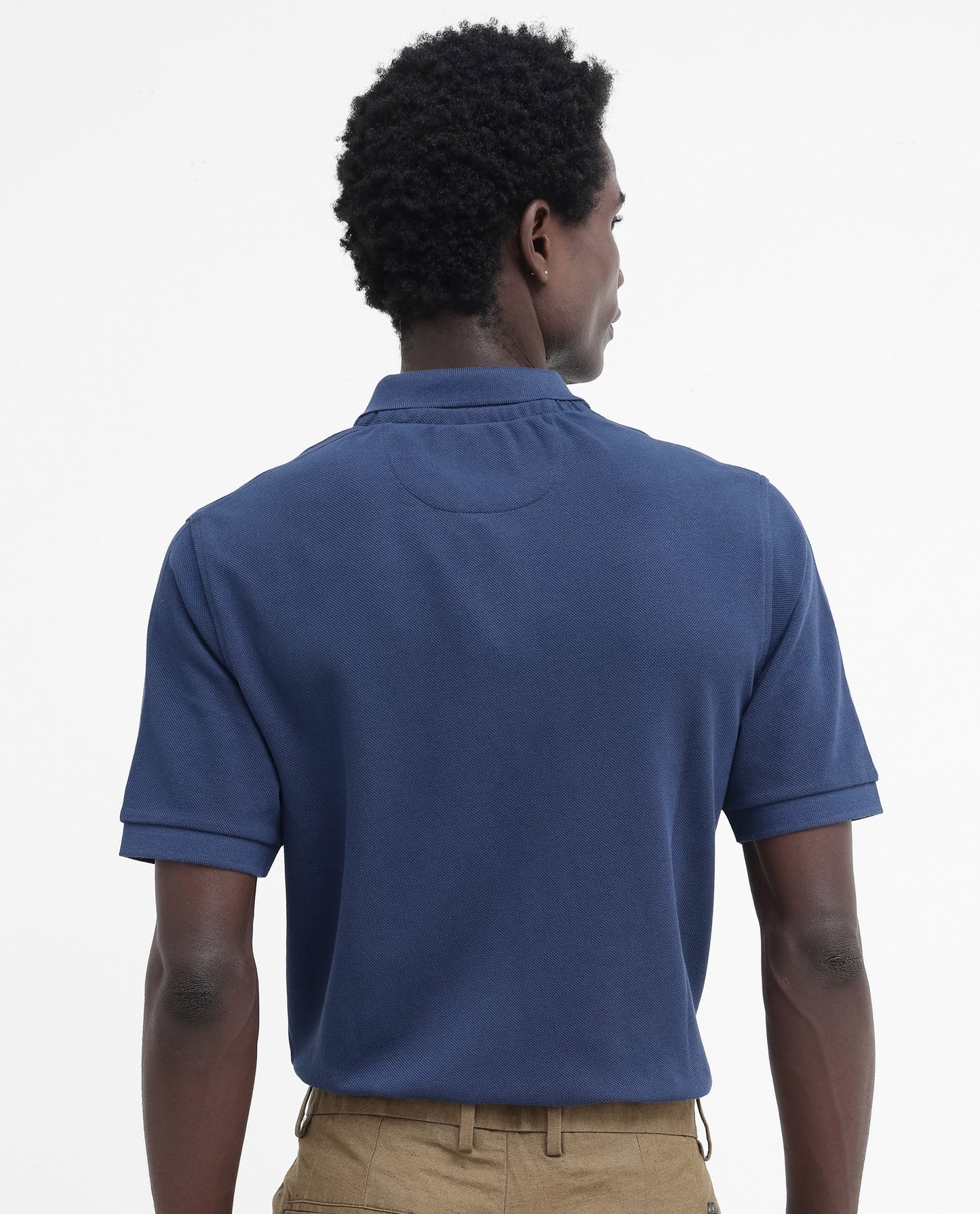 Rare Rabbit Mens Pare Blue Short Sleeve Regular Fit Solid Polo T-Shirt
