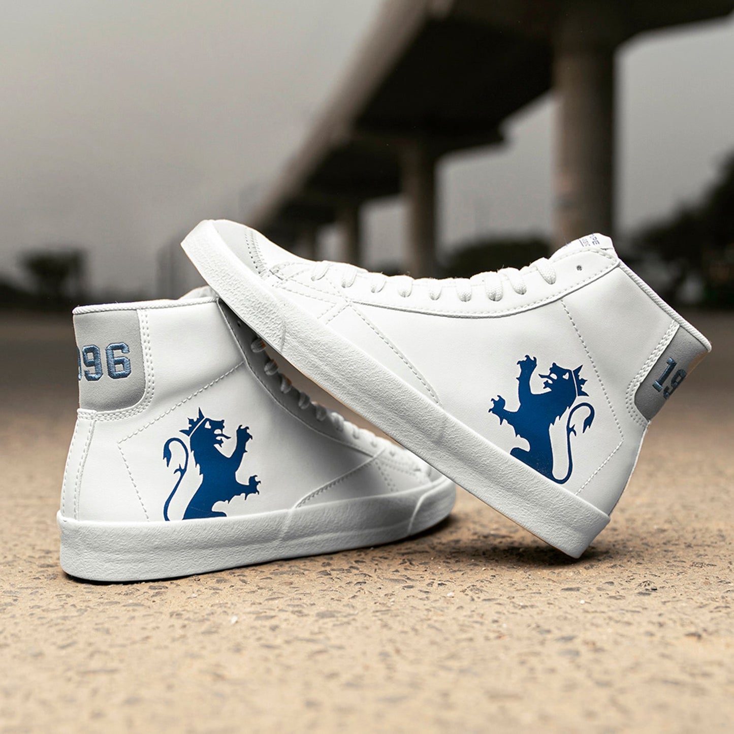 White/Blue Vulcanised Casual Shoes For Men | Soft Cushioned Insole, Slip-ResisTance, Dynamic Feet Support, Arch Support & Shock Absorption