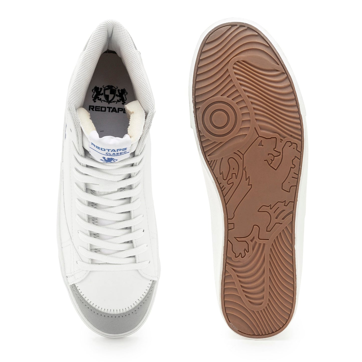 White/Blue Vulcanised Casual Shoes For Men | Soft Cushioned Insole, Slip-ResisTance, Dynamic Feet Support, Arch Support & Shock Absorption