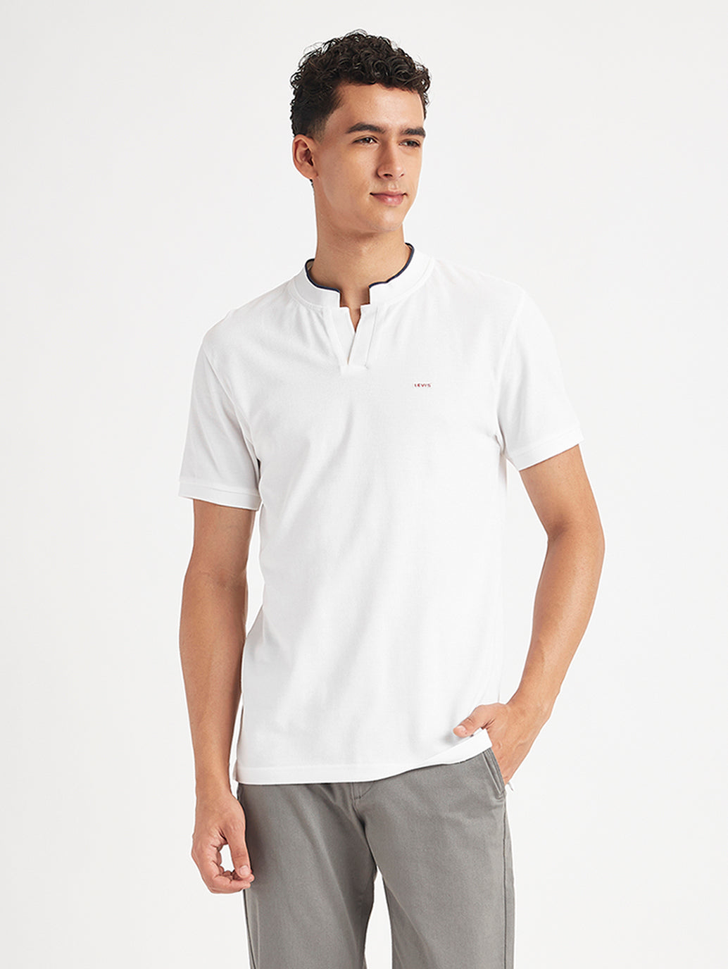 Men's Solid Slim Fit Polo T-Shirt