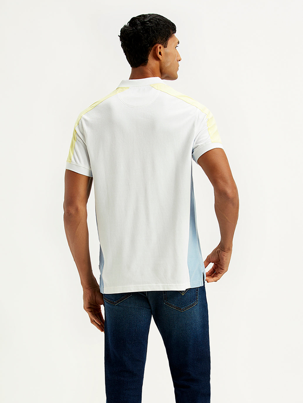 Men's Colorblock Slim Fit Polo T-Shirt