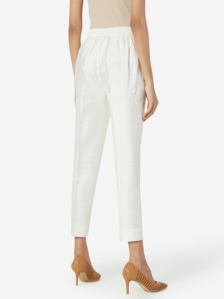 Zuba Off White Ethnic Pants