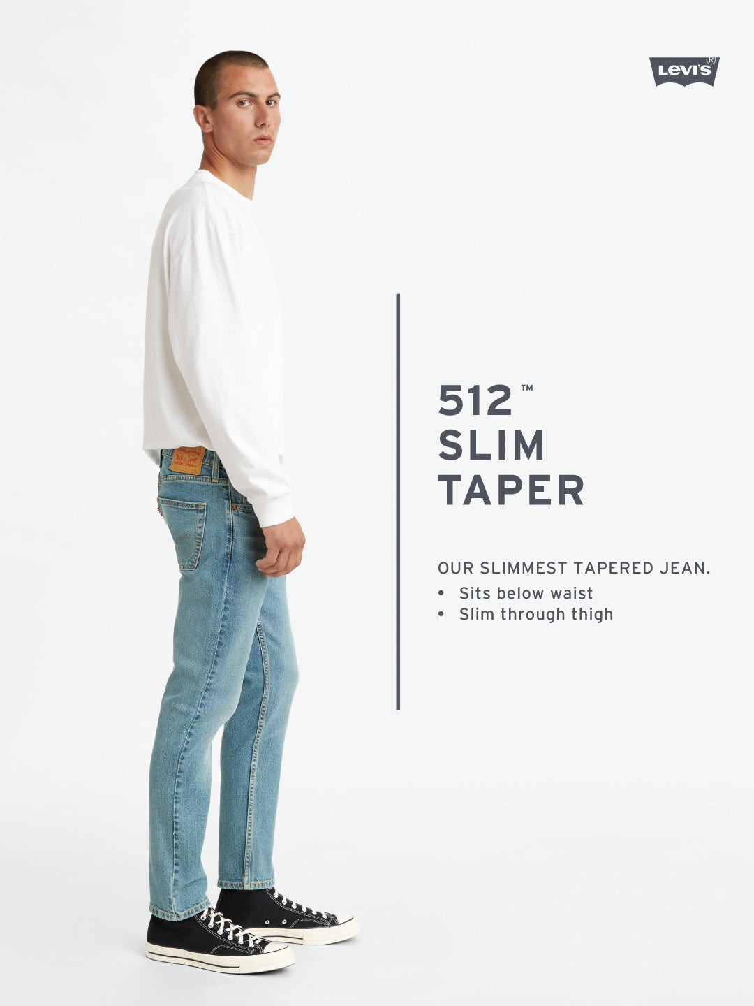 Men's 512 Brown Slim Tapered Fit Trousers