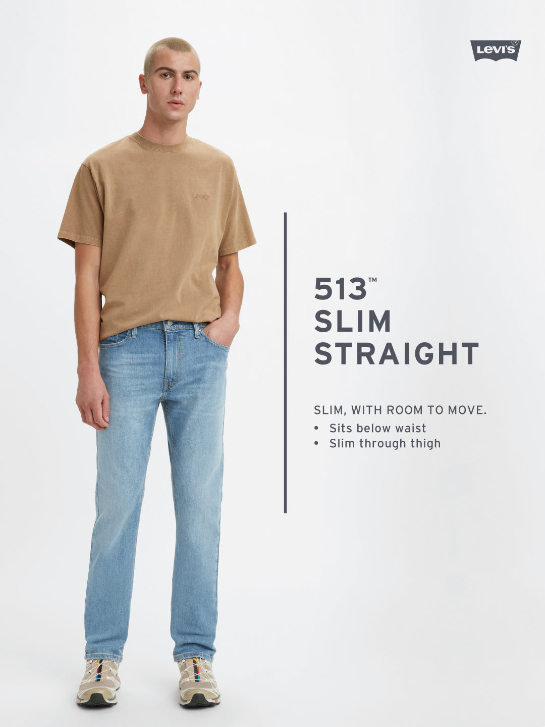 Men's 513 Khaki Slim Fit Chinos