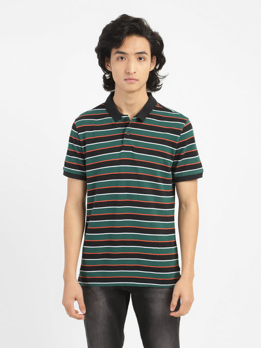 Men's Striped Polo T-shirt