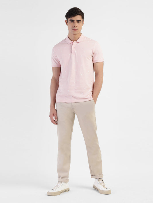 Men's Geometric Print Polo T-shirt