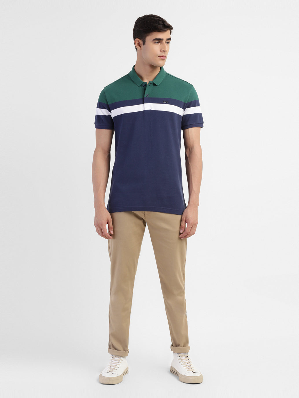 Men's Colorblock Polo T-shirt
