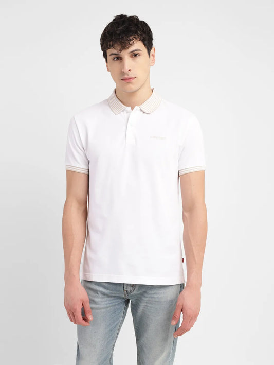 Men's Solid Slim Fit Polo T-shirt