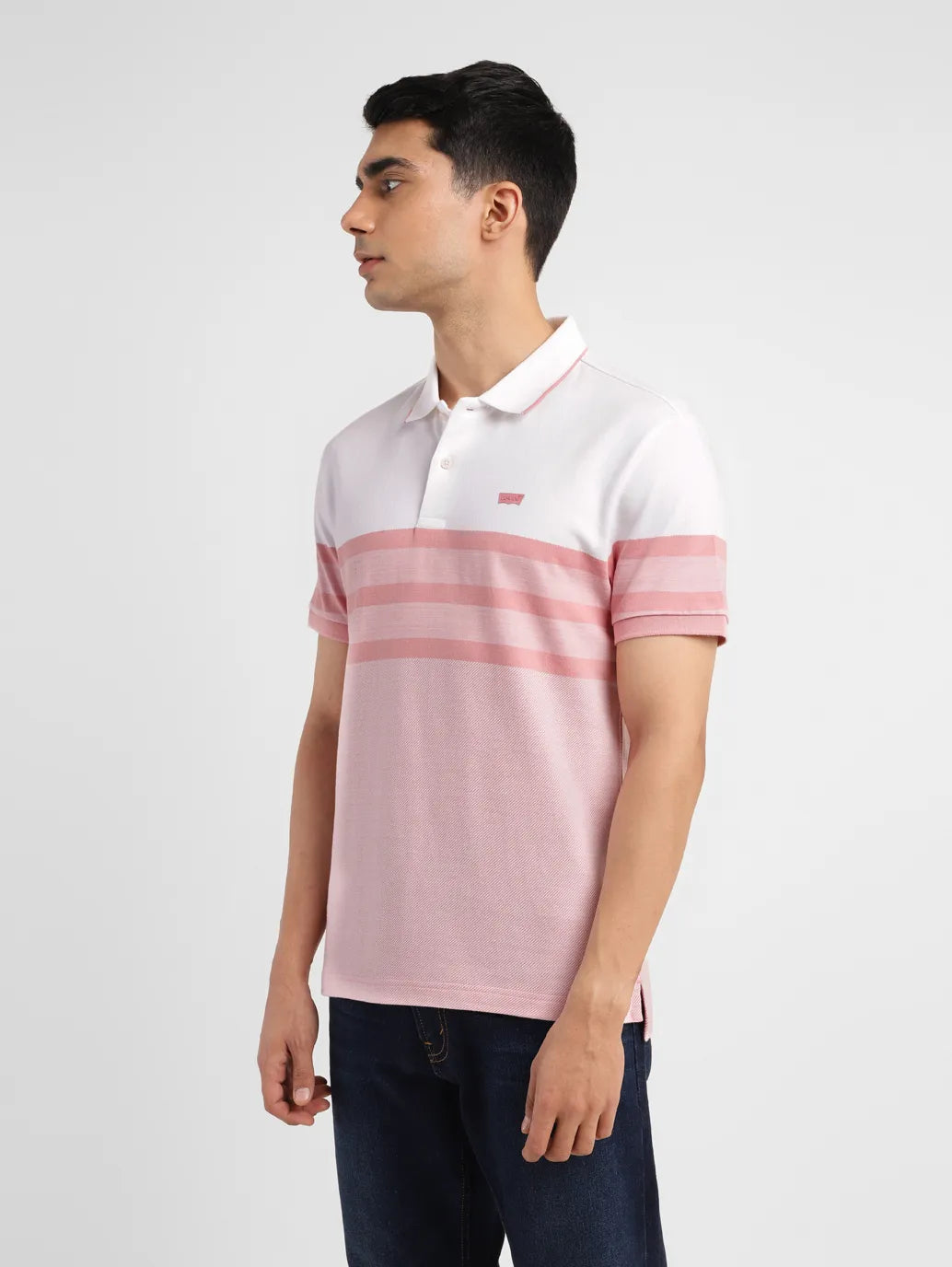 Men's Colorblock Slim Fit Polo T-shirt
