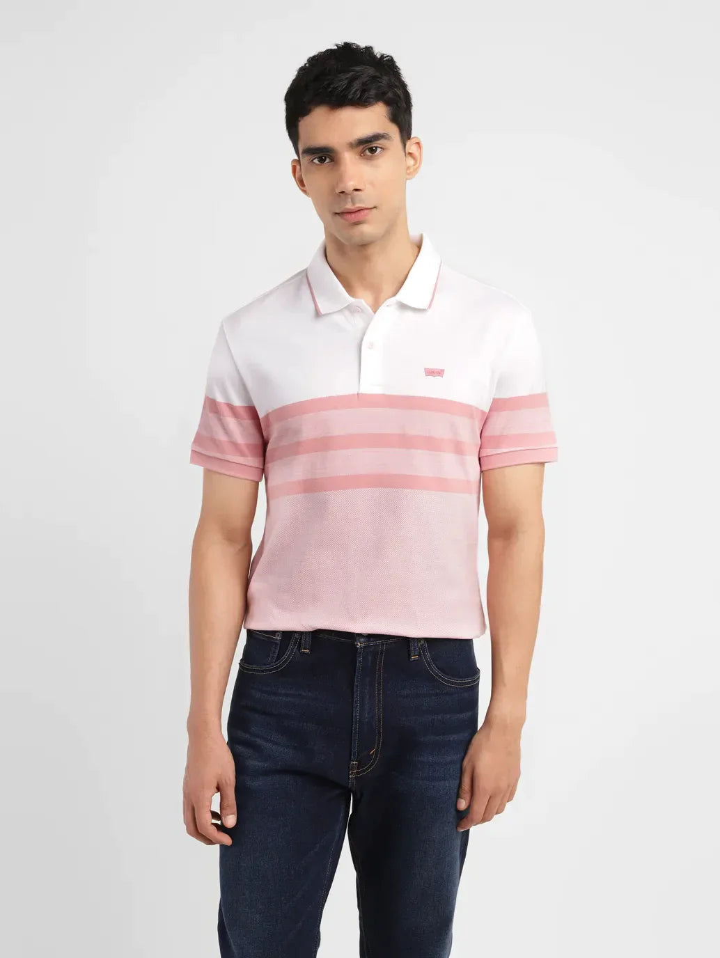 Men's Colorblock Slim Fit Polo T-shirt
