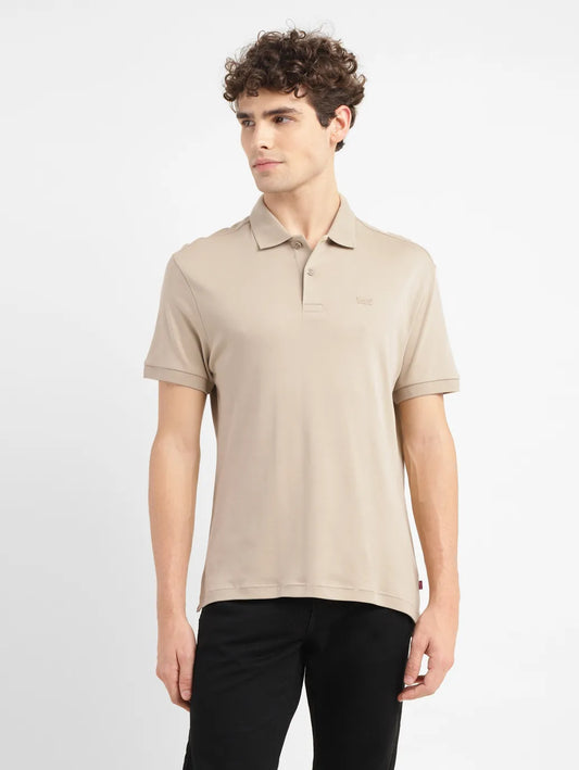 Men's Solid Slim Fit Polo T-shirt