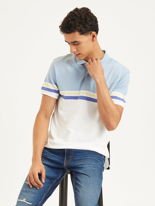 Men's Colorblock Slim Fit Polo T-Shirt