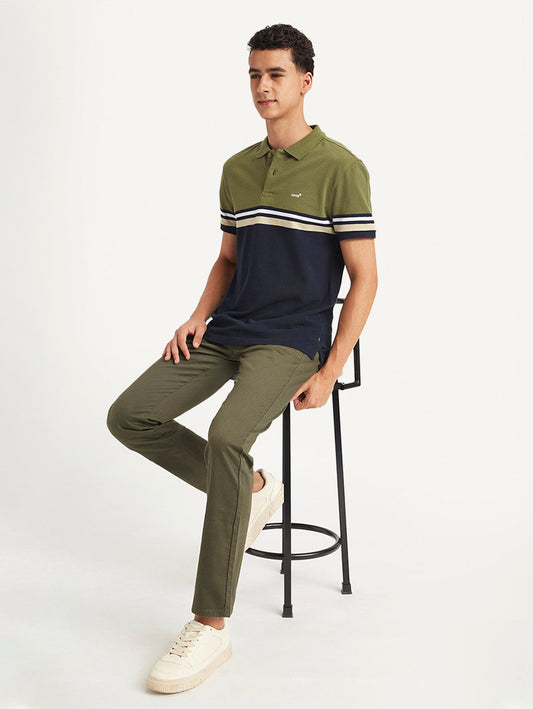 Men's Colorblock Slim Fit Polo T-Shirt
