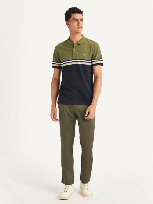 Men's Colorblock Slim Fit Polo T-Shirt