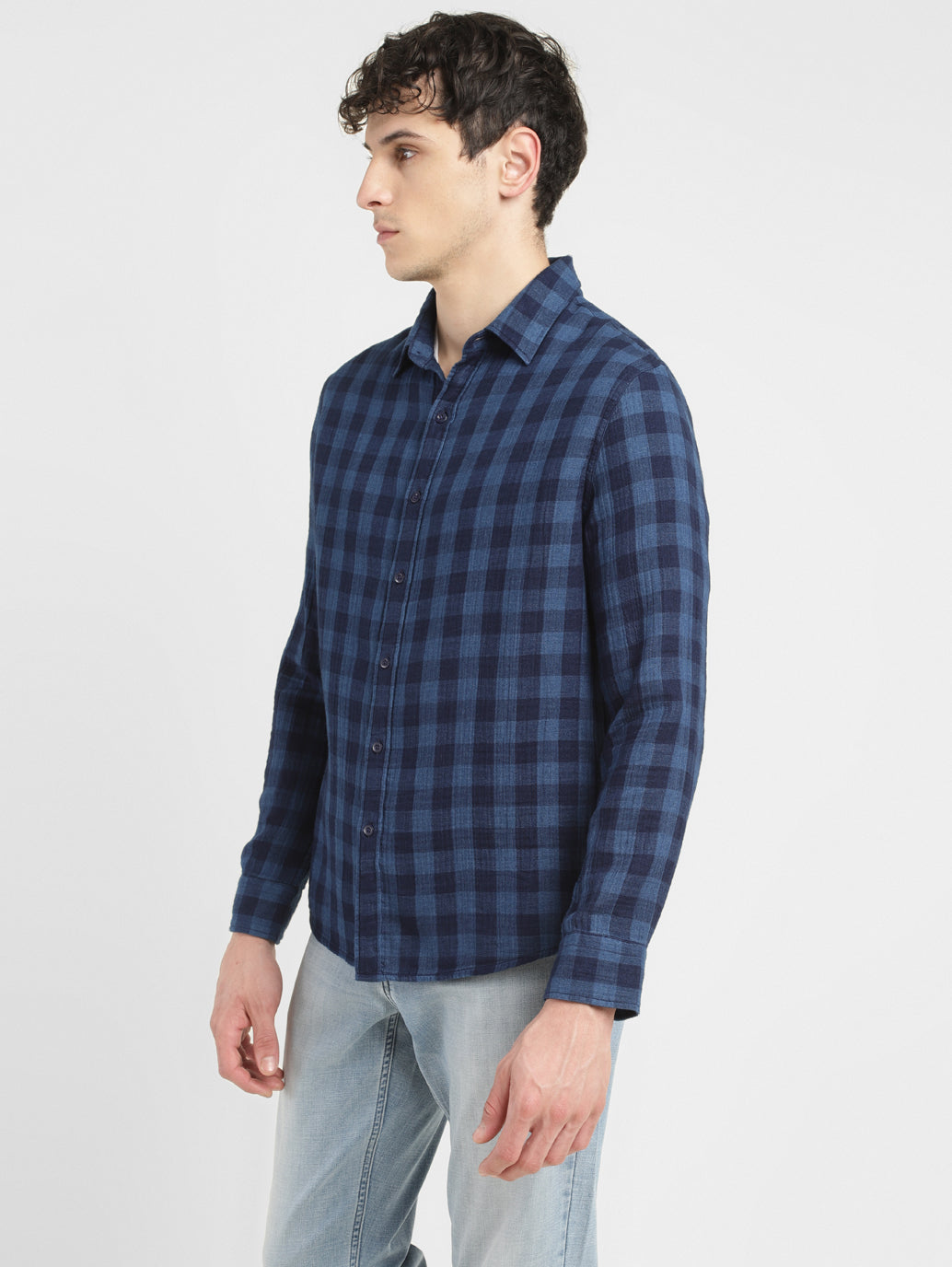 Men's Checkered Slim Fit  Shirt