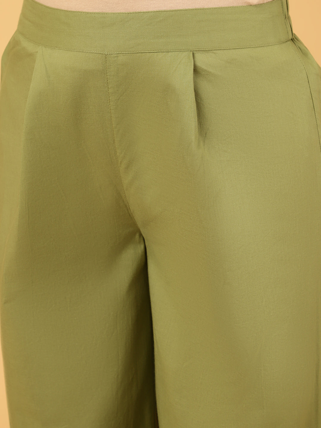 Mughal Motif Cotton Anarkali Kurta With Palazzo And Printed Dupatta