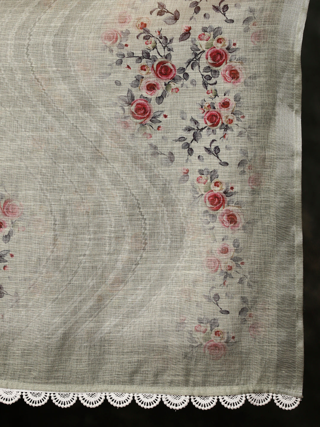 LIGHT YELLOW ROSE PRINTED PAKISTANI KURTA WITH PALAZZO AND DUPATTA