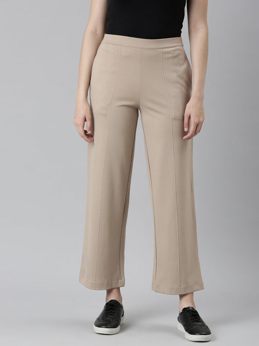 Beige Roma Ponte Wide Pants