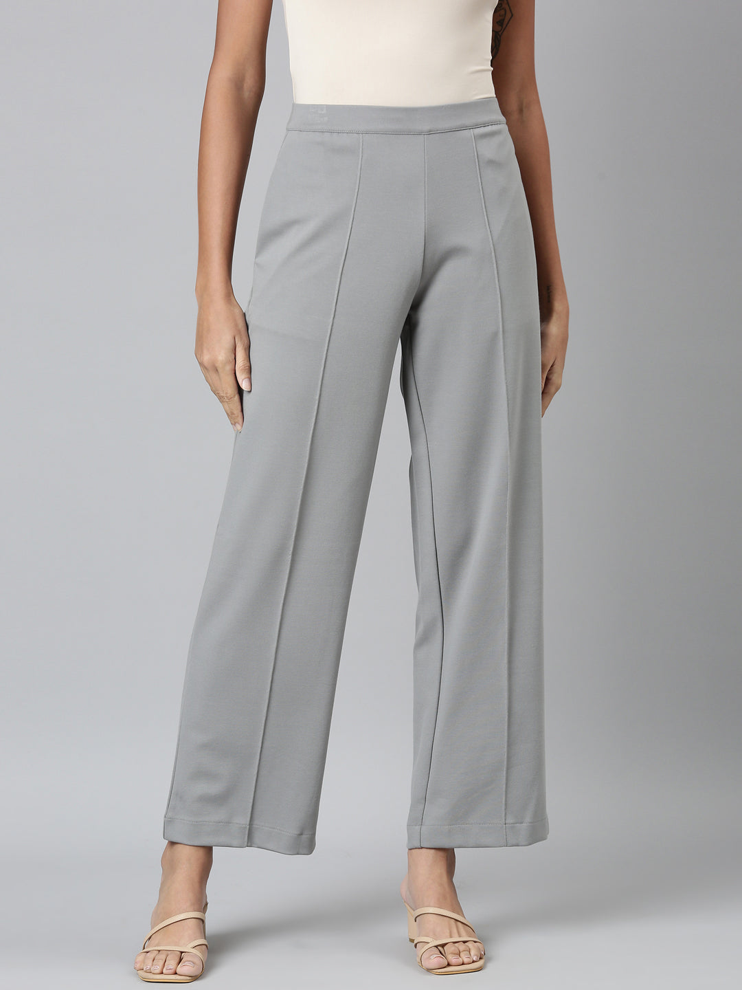 Dusty Green Roma Ponte Wide Pants