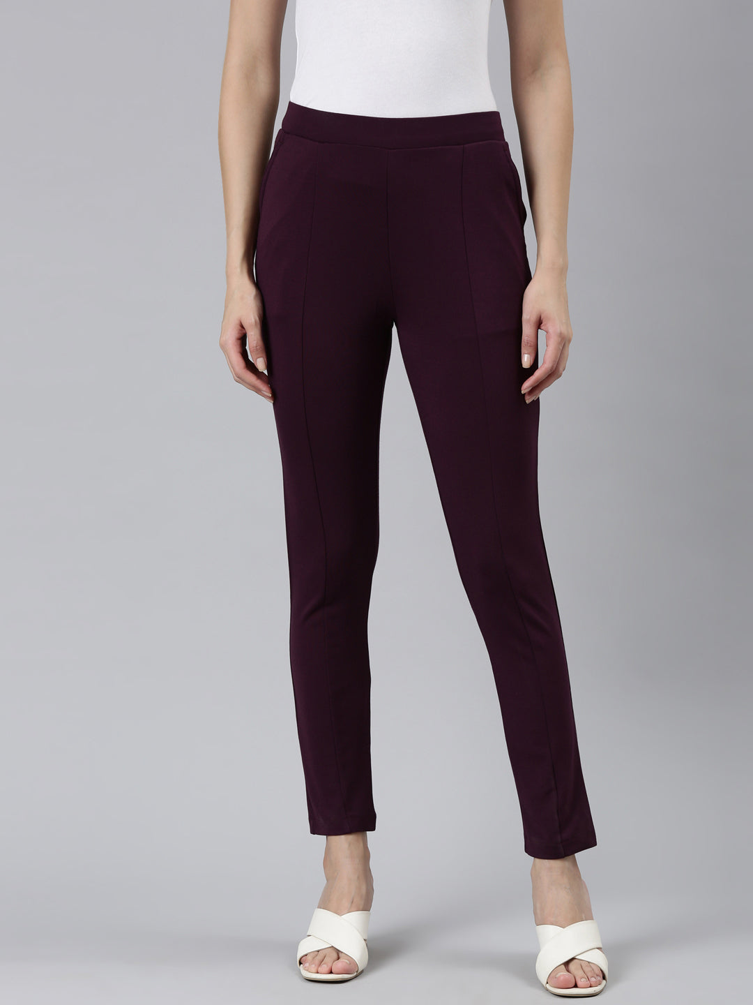 Dark Wine Roma Ponte Pants