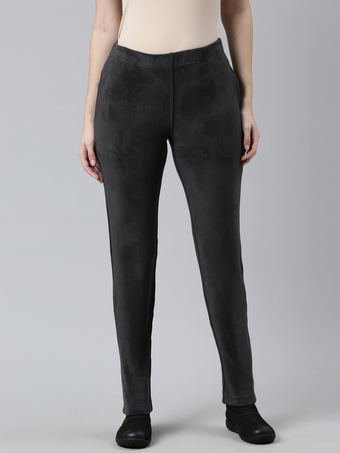 Silver Grey Velour Ultra Warm Pants