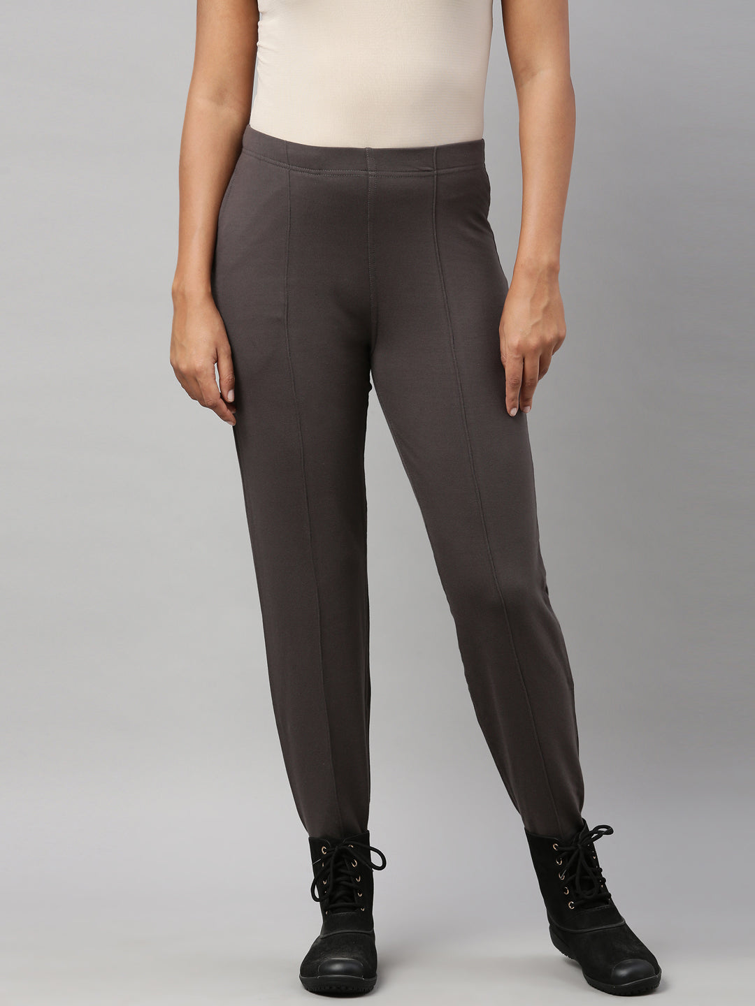 Silver Grey Fleece Warm Kurti Pants