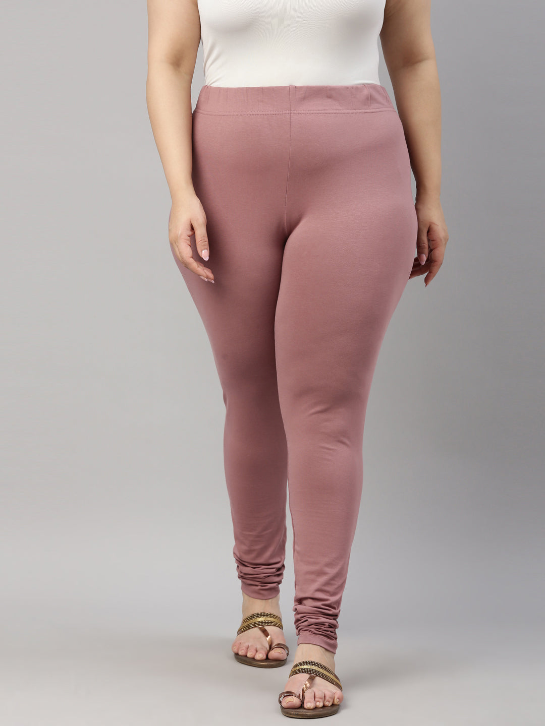 Dusty Voilet Cotton Stretch Churidar