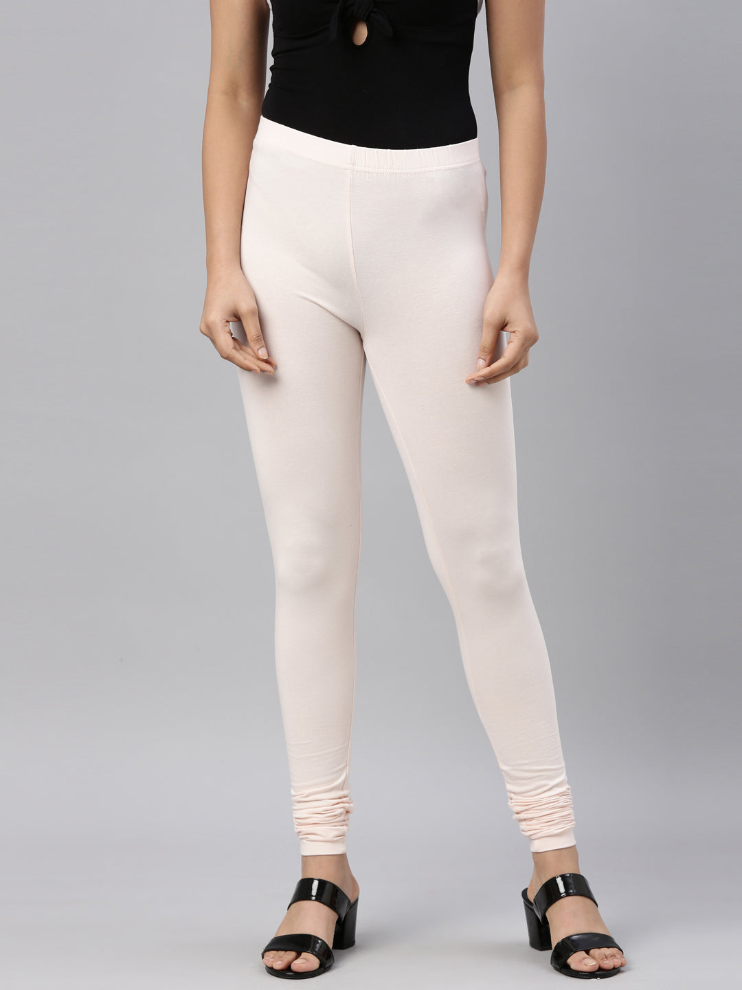 Pink Mist Cotton Stretch Churidar