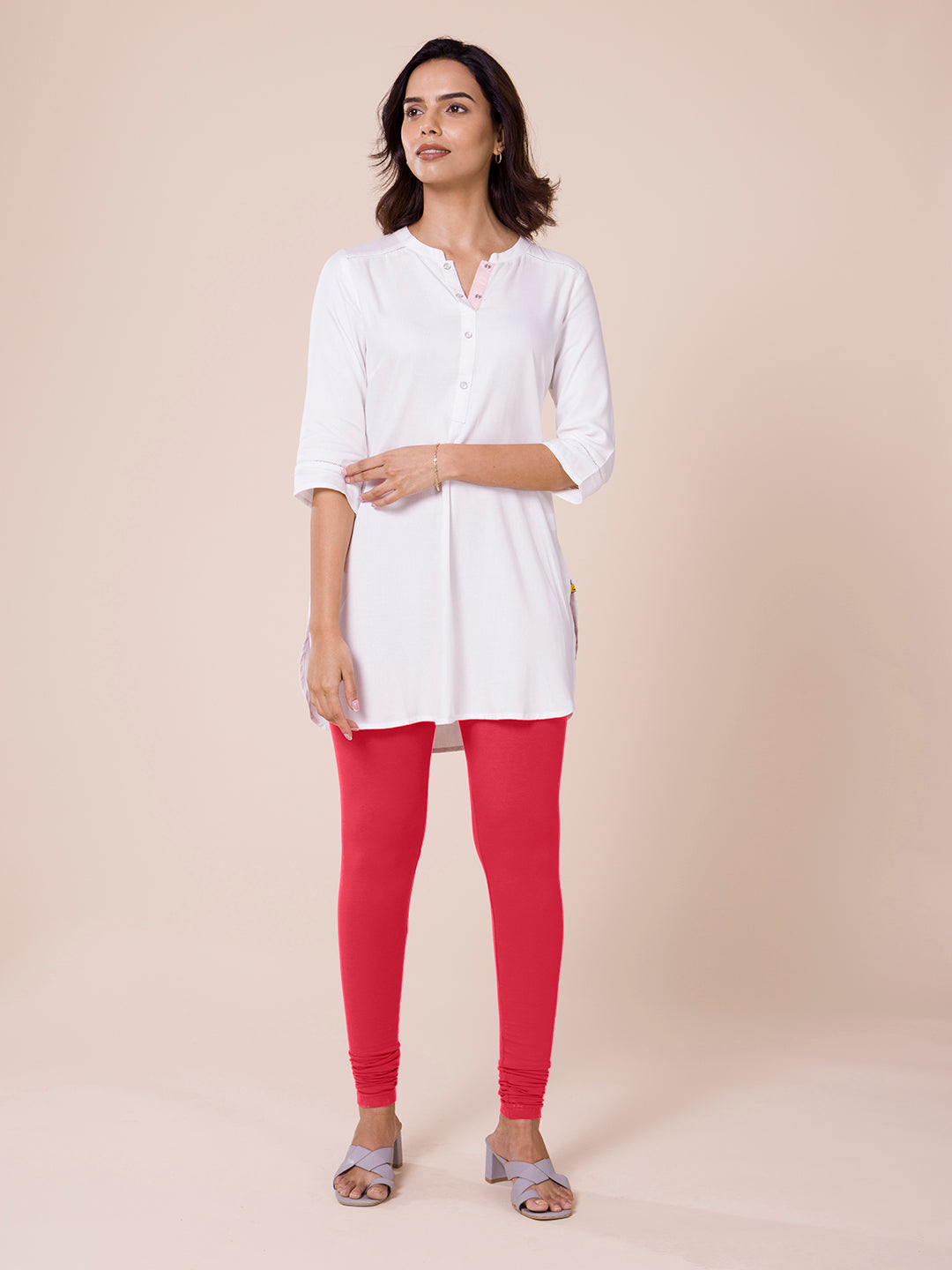 Rusty Rose Cotton Stretch Churidar