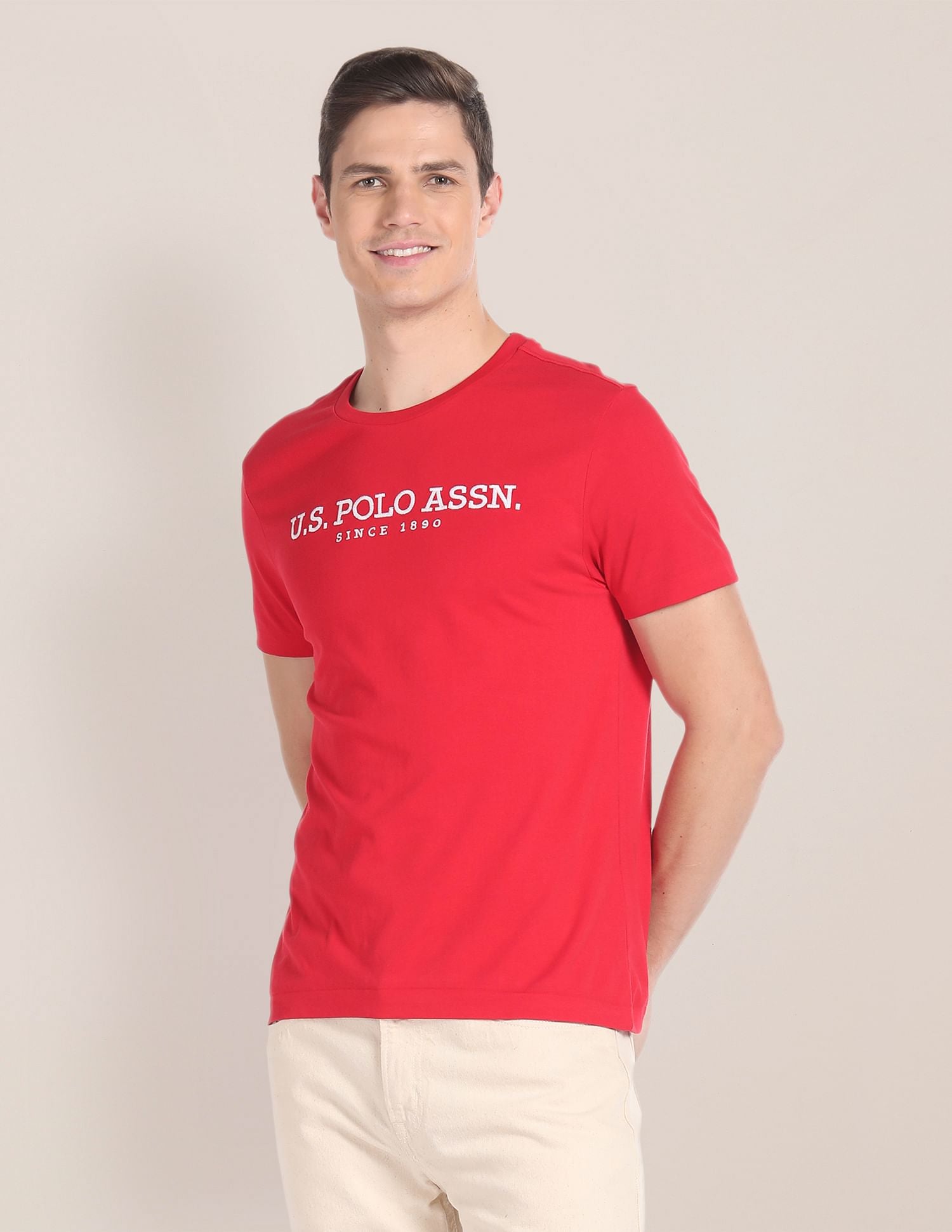 Brand Embroidered Cotton T-Shirt