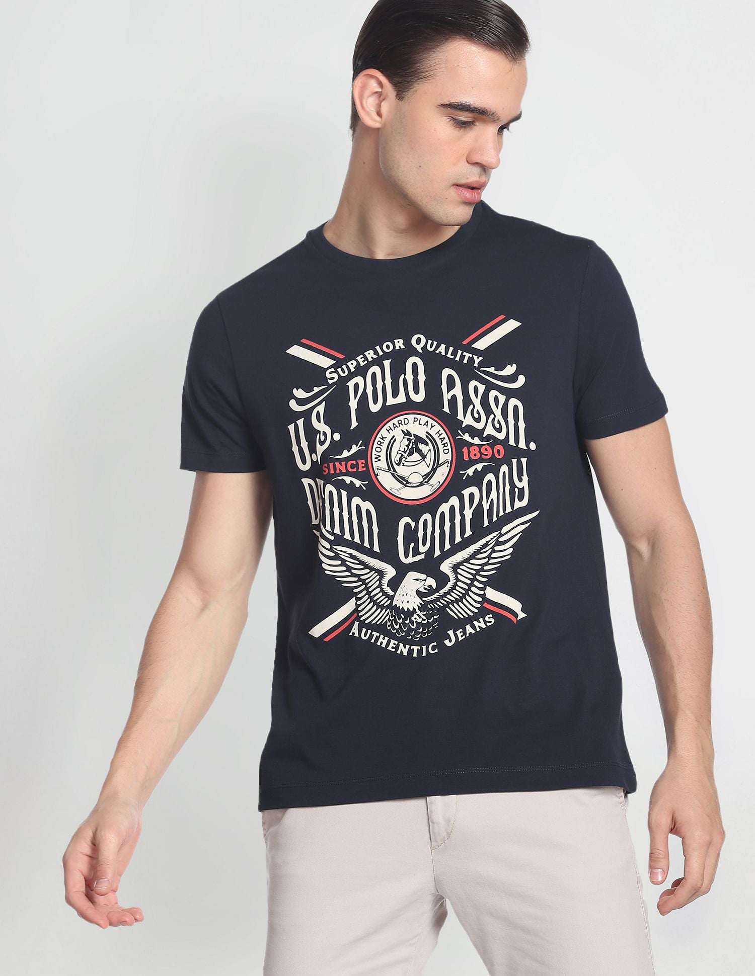 U.S. Polo Assn. Denim Co. Brand Print Slim Fit T-Shirt