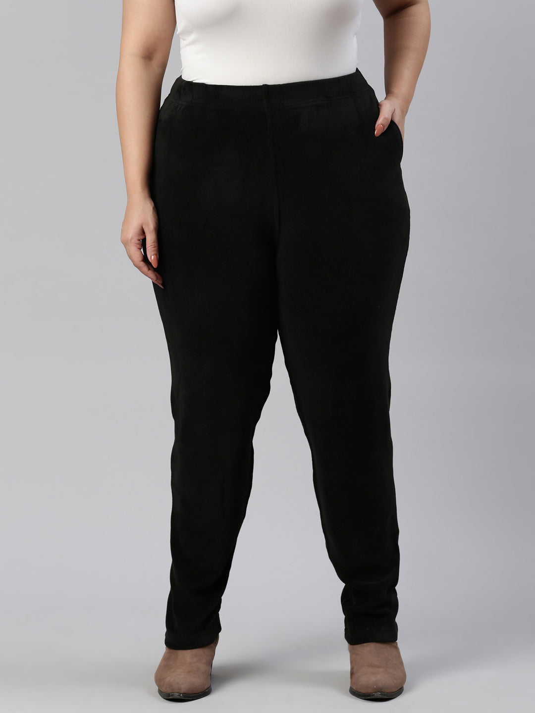 Black Velour Ultra Warm Pants