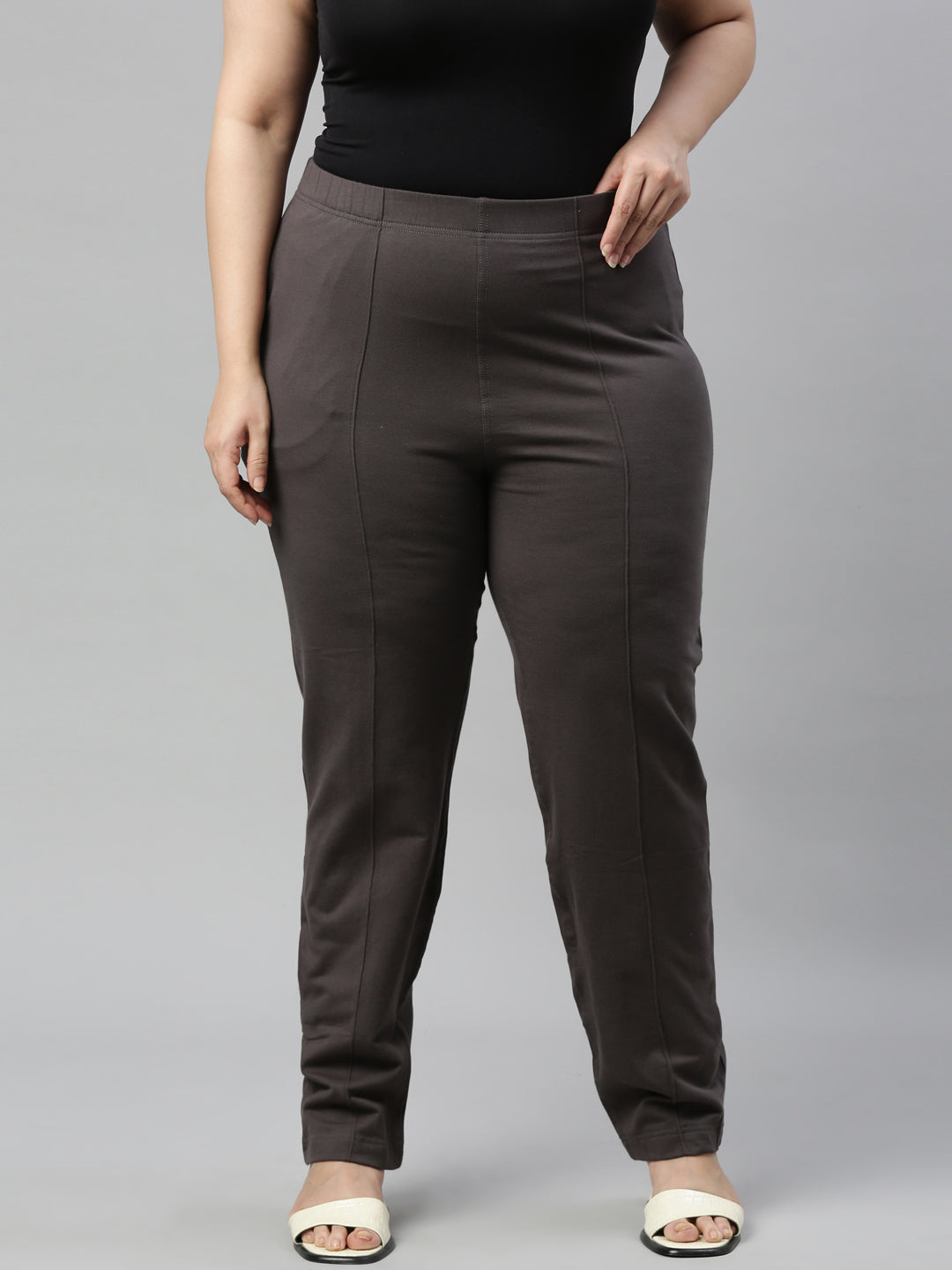 Silver Grey Fleece Warm Kurti Pants