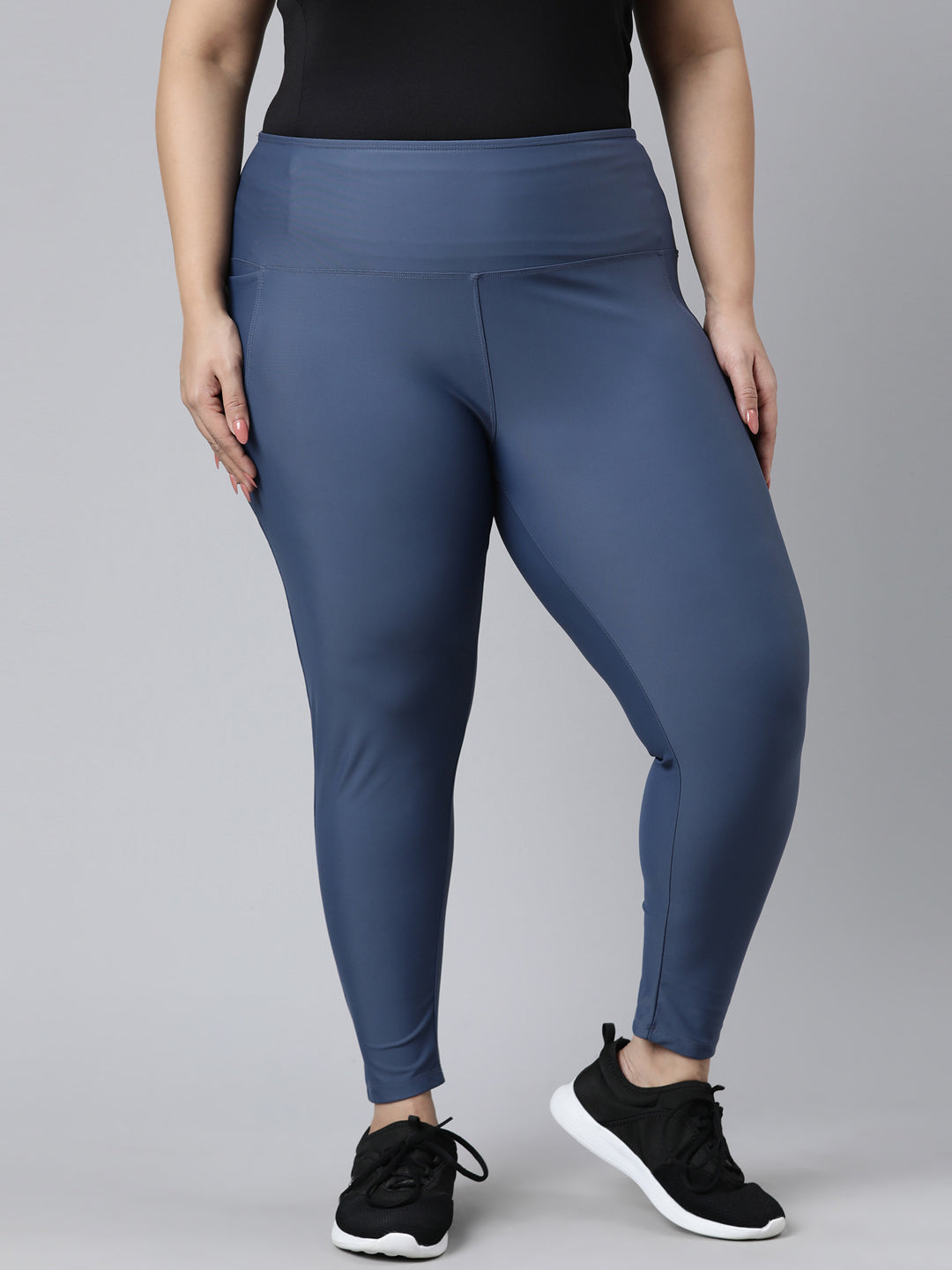 Jeans Blue Nylon Stretch Training Tights