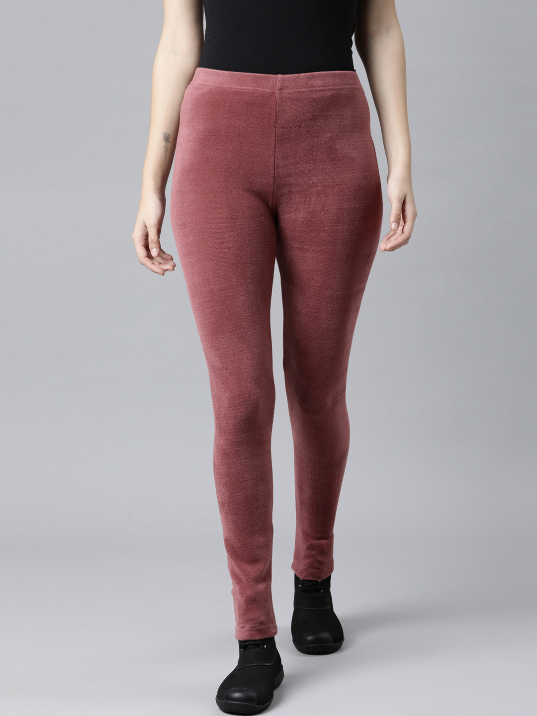 Light Wine Velour Ultra Warm Leggings