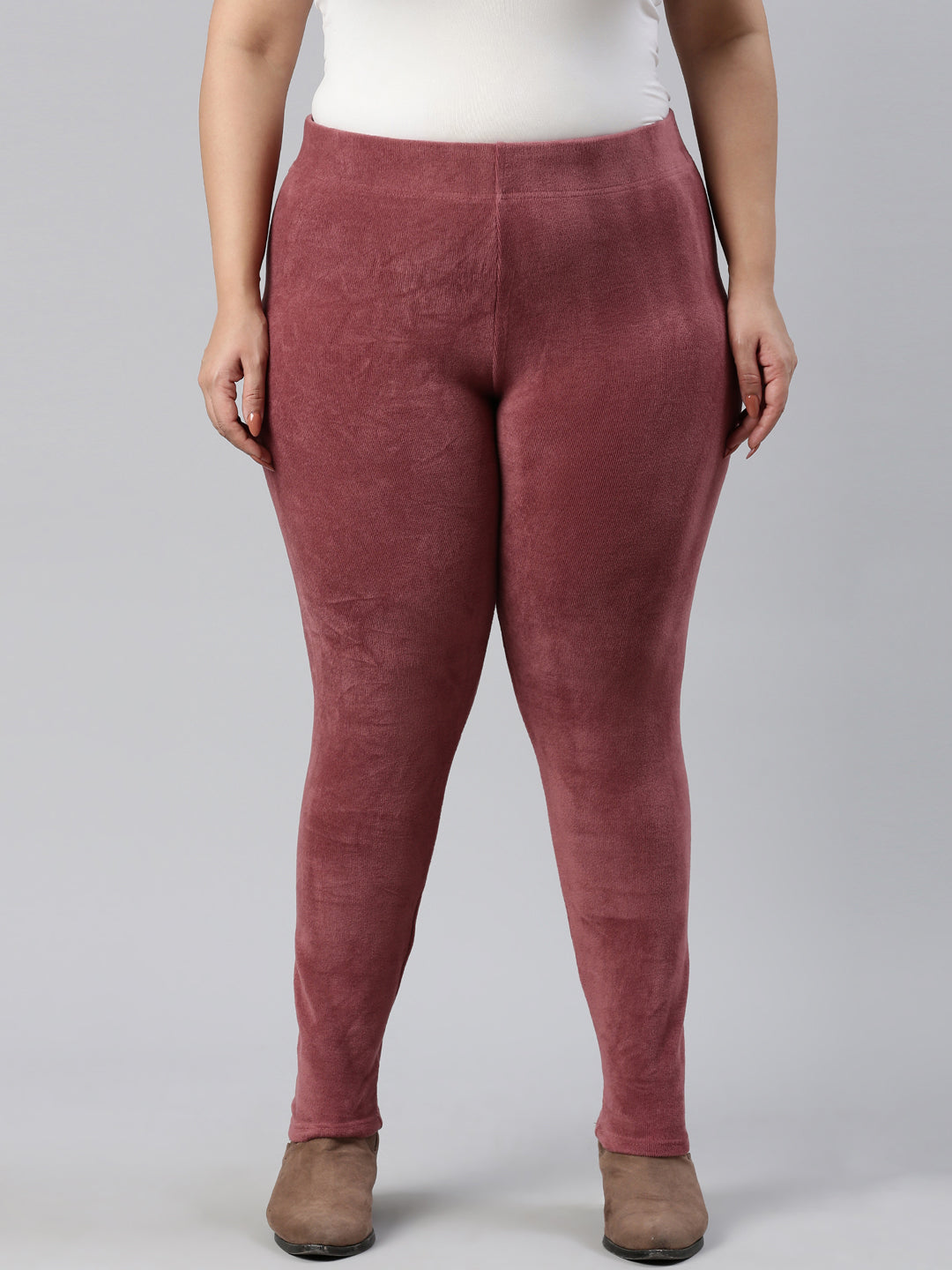 Light Wine Velour Ultra Warm Leggings