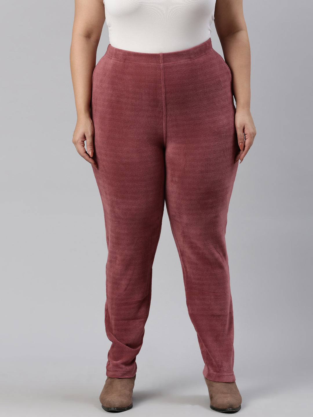 Light Wine Velour Ultra Warm Pants