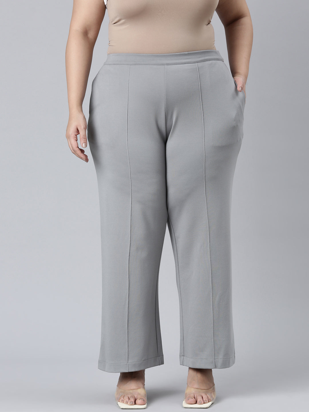 Dusty Green Roma Ponte Wide Pants